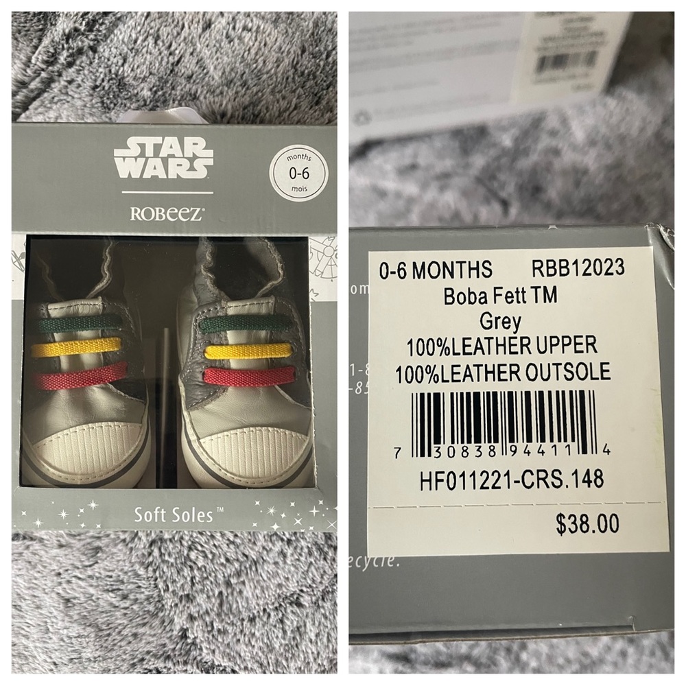 Robeez, Star Wars, leather baby shoes, in box, tried them on once.